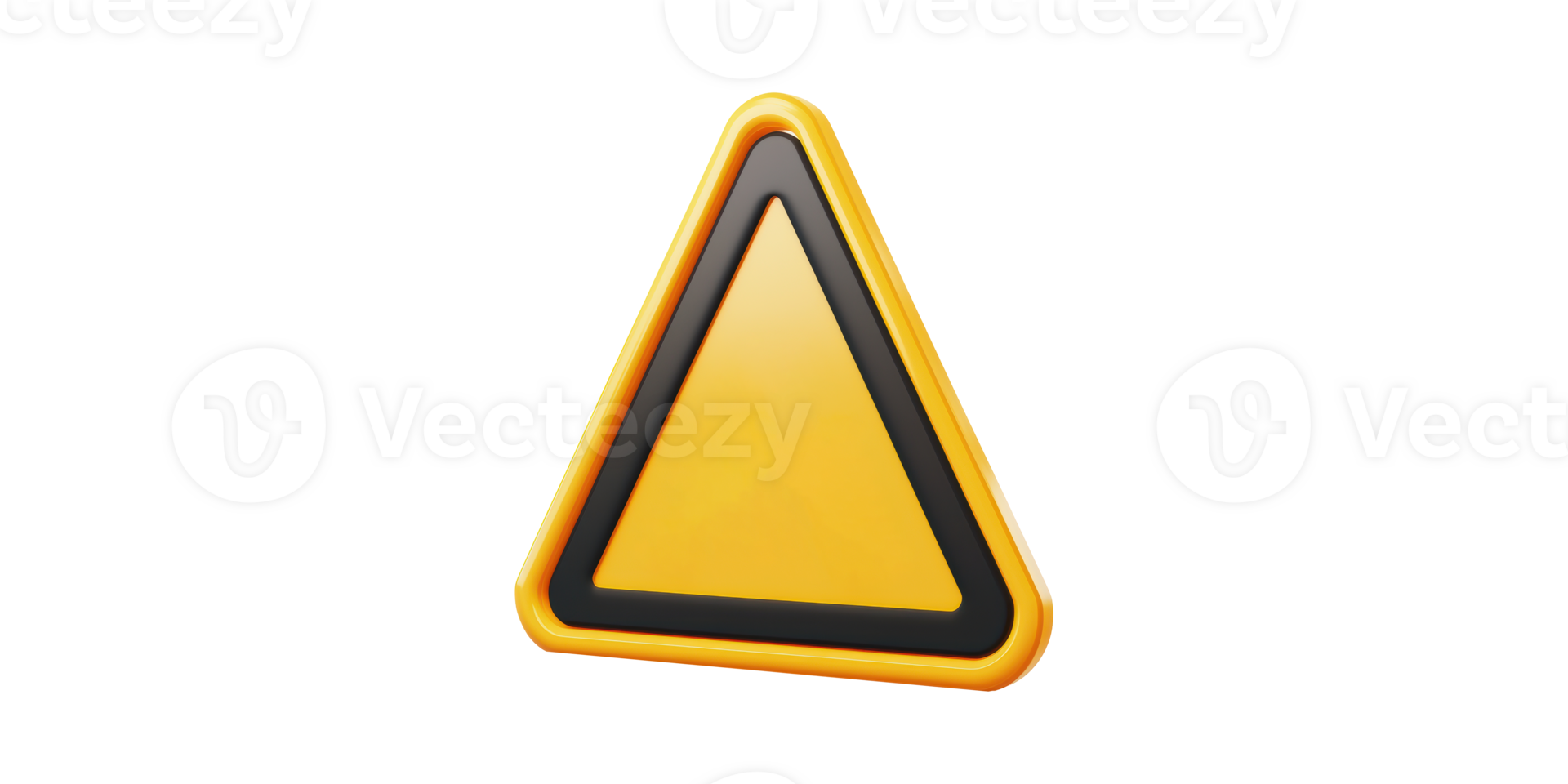 Yellow Warning Triangle Icon. Caution And Alert Symbol For Safety And Hazard Awareness Isolated On Transparent Background png