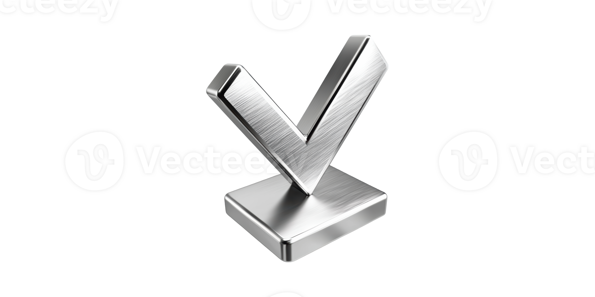 Metallic Checkmark Trophy Symbolizing Achievement And Success Isolated On Transparent Background png
