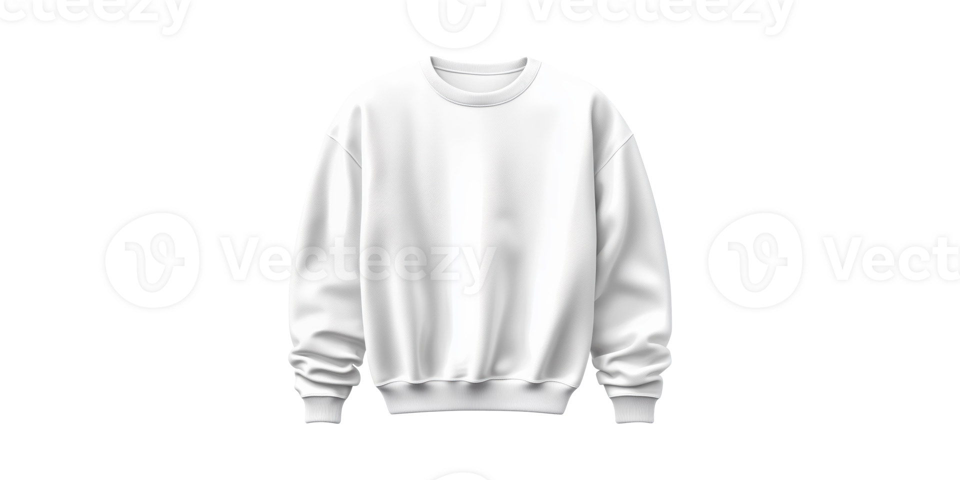 Crewneck Sweatshirt. Fashion Apparel Design Template Isolated On Transparent Background png