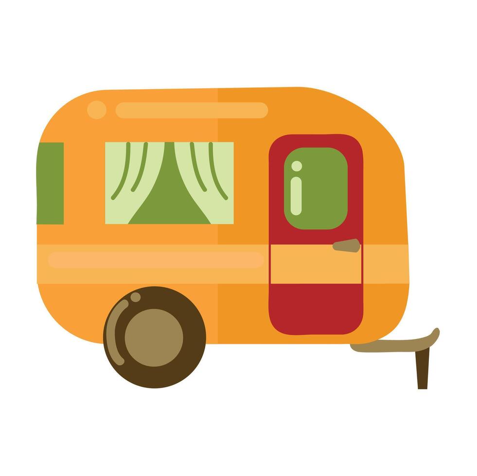 Camping trailer icon clipart avatar logotype isolated illustration vector