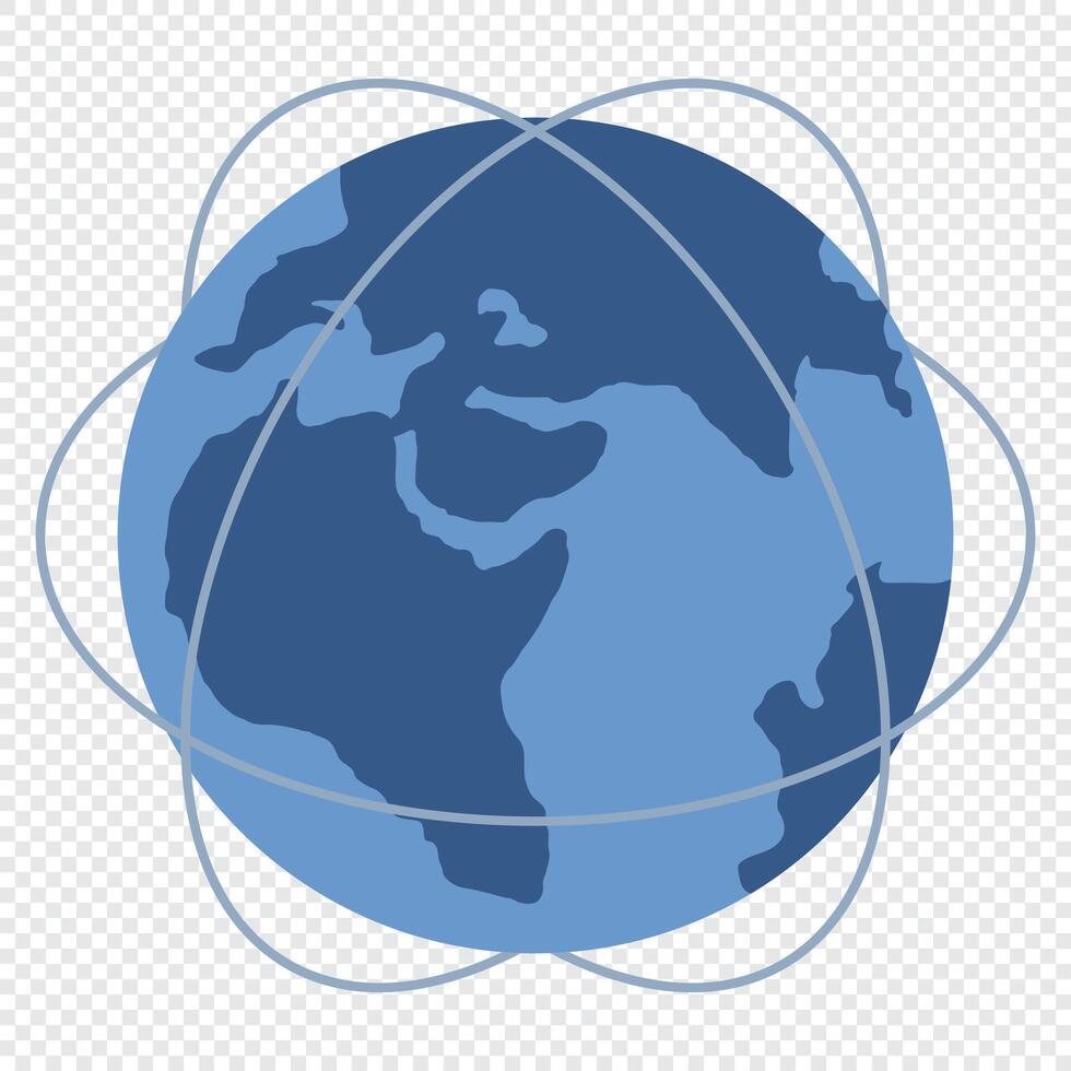 Globe with orbit design vector