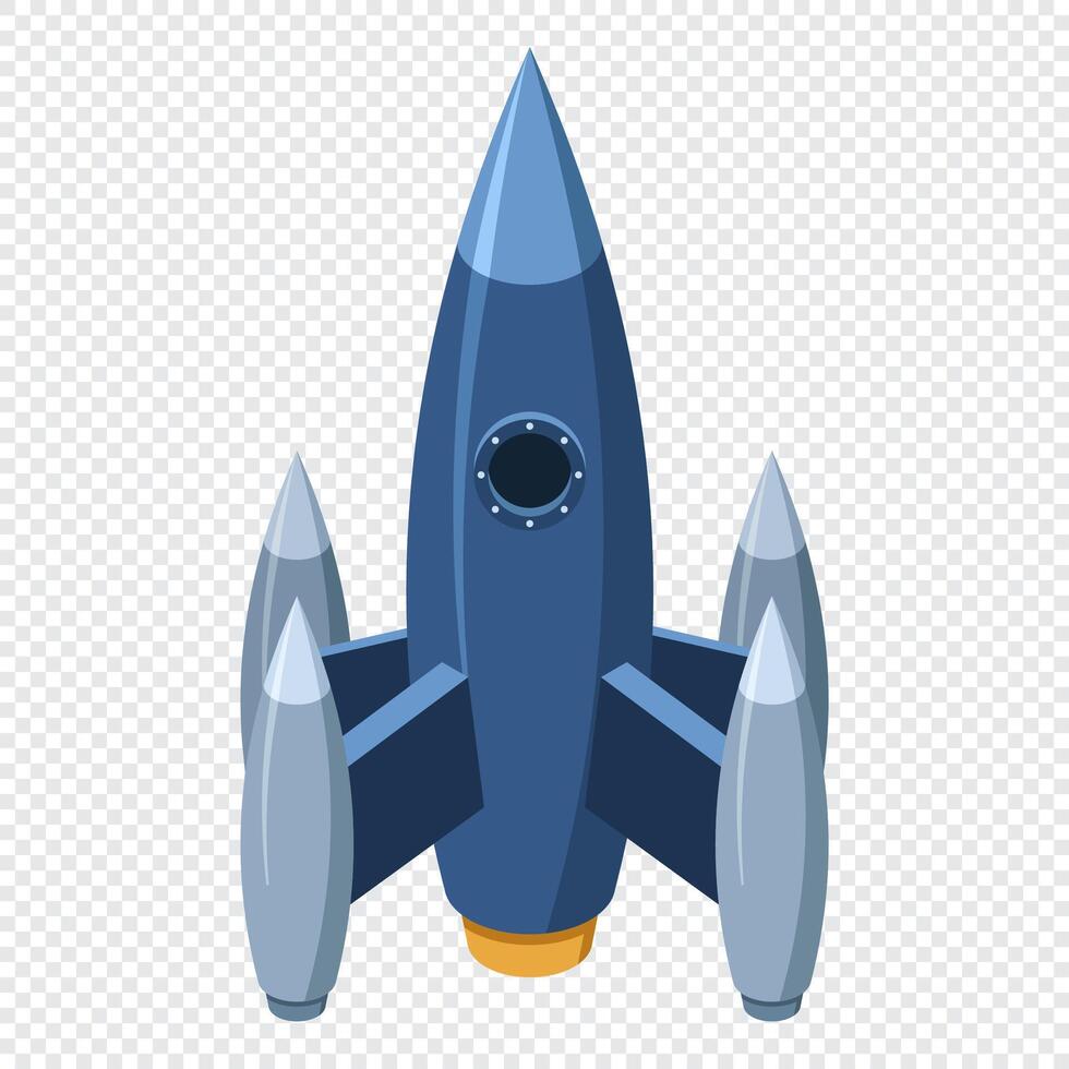 Blue rocket illustration vector