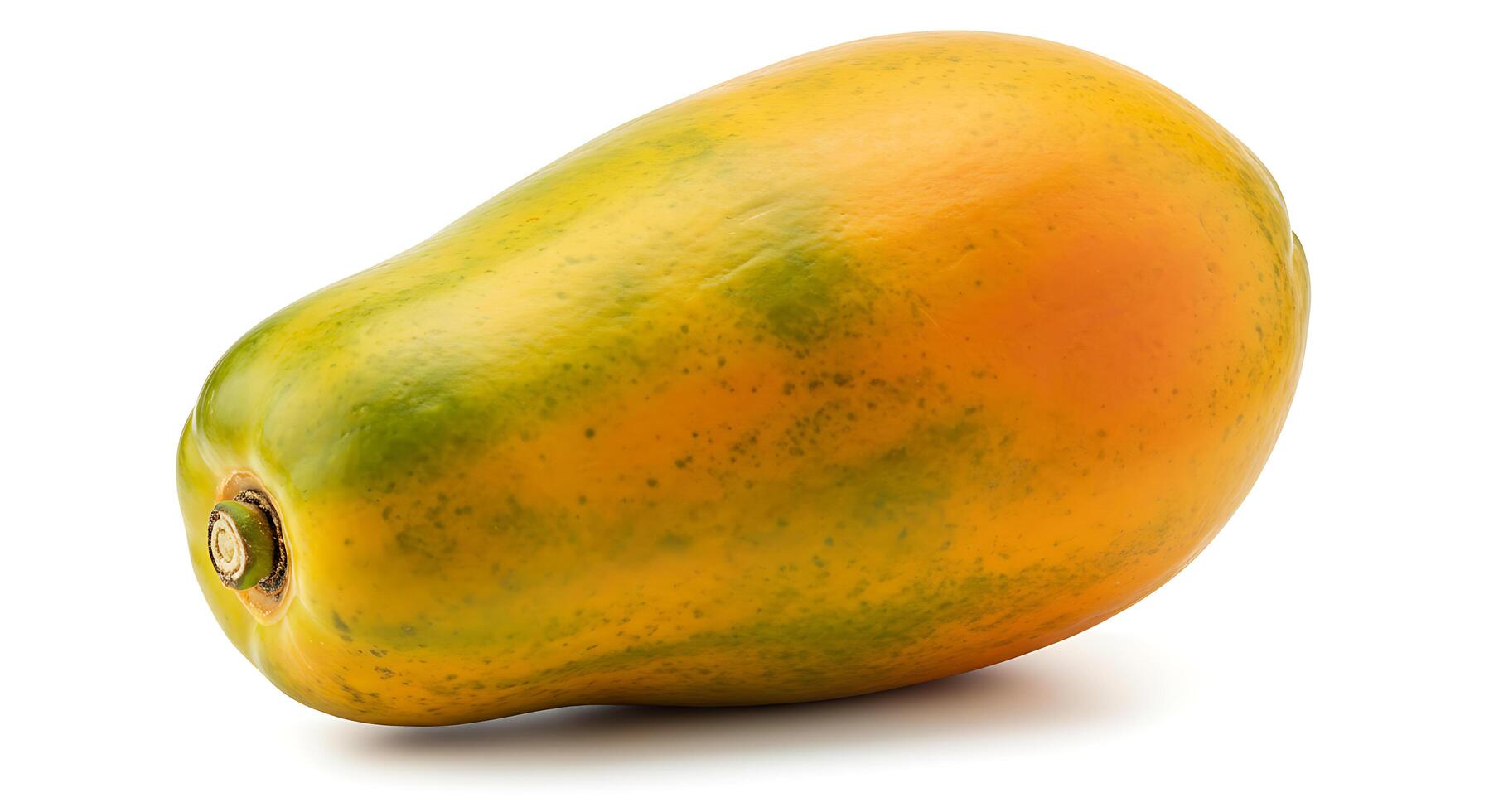 Fresh Ripe Papaya Isolated on White Background for Healthy Eating photo