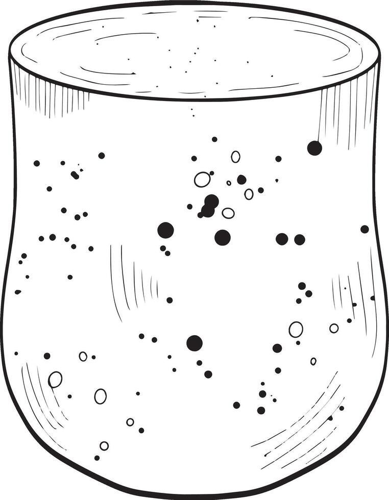 A beautifully designed Minimalist Glass Cup that features an intriguing Texture design vector