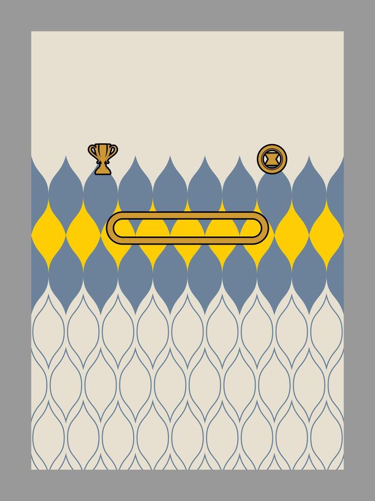 Graphic design with trophy and medal icons vector