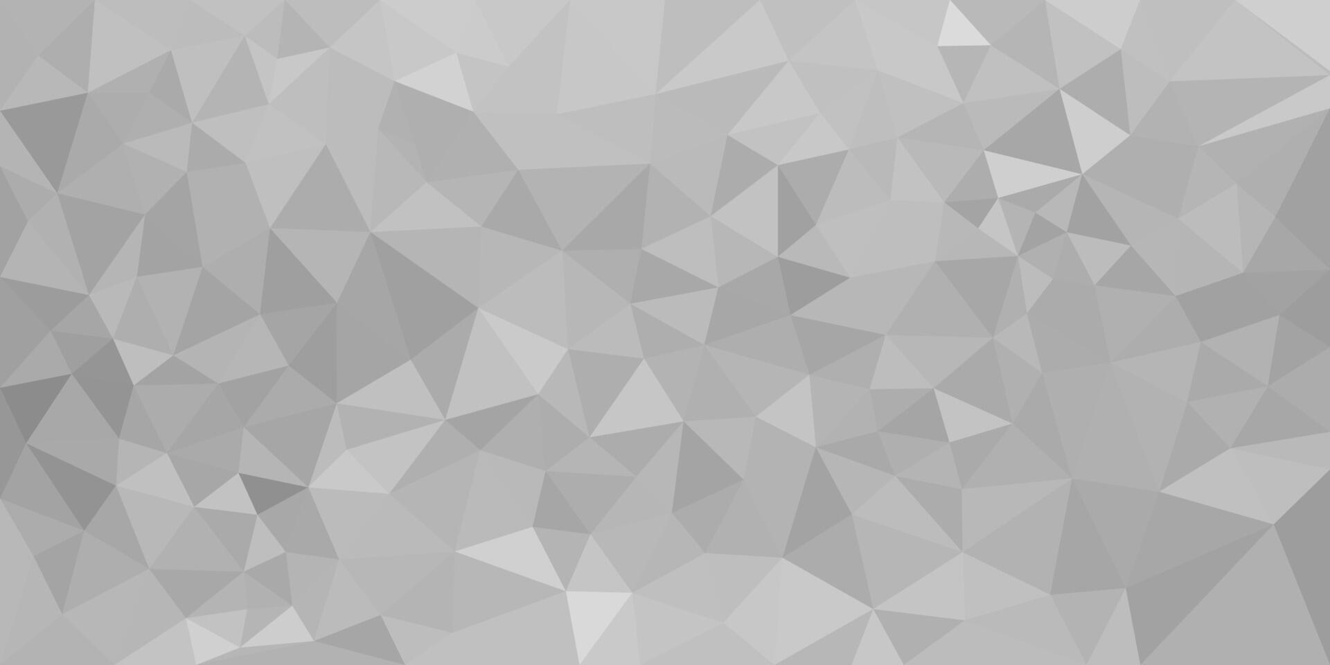A grayscale abstract low poly background made of geometric triangular shapes, creating a faceted and modern 3D texture effect. vector