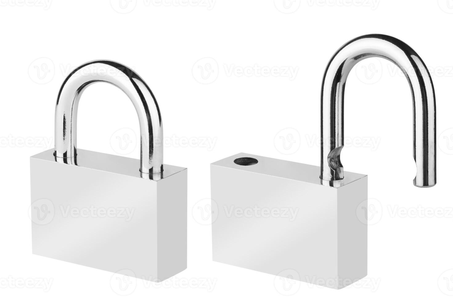 Padlock on white photo