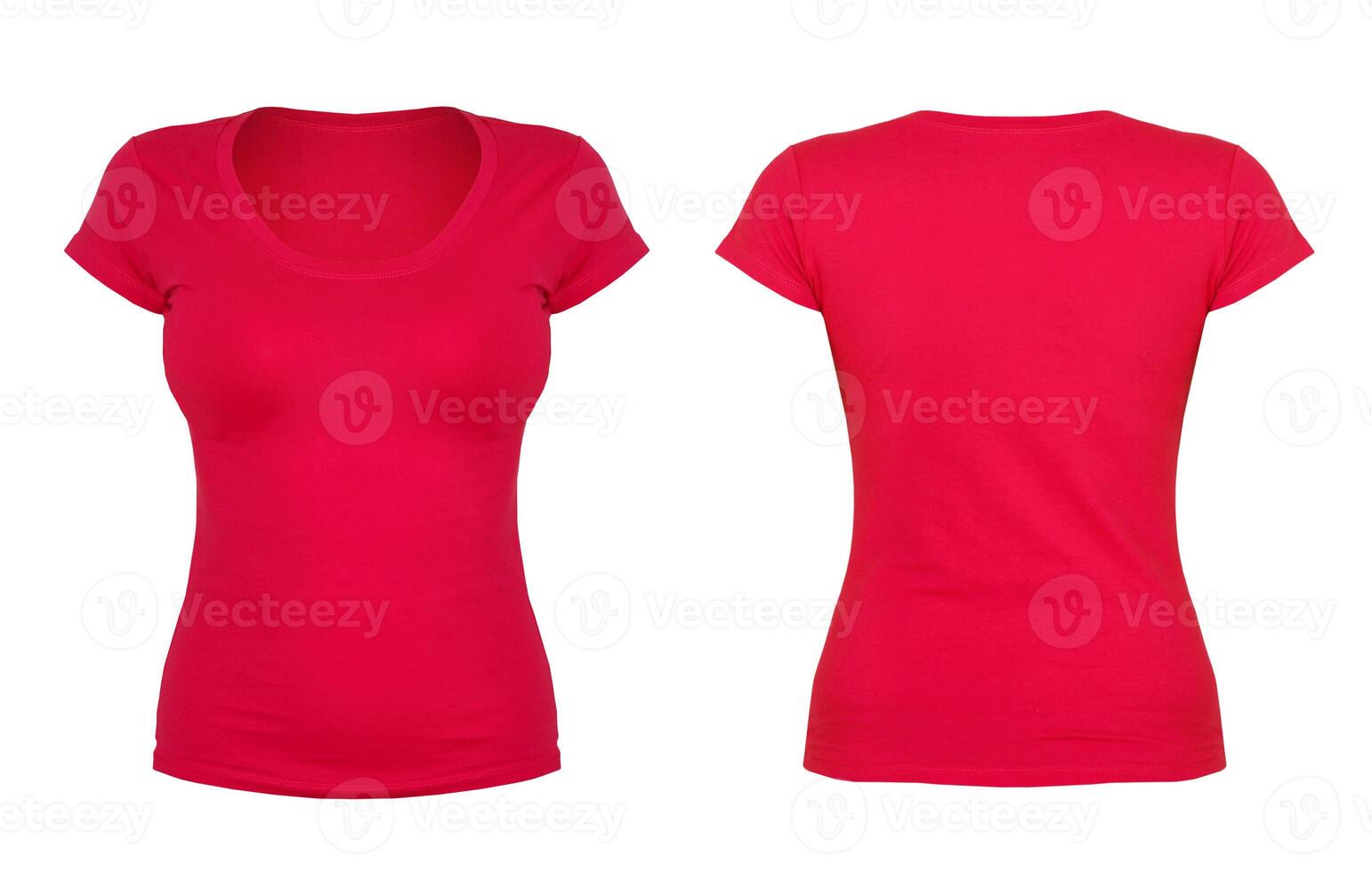 Front and back red tshirt photo