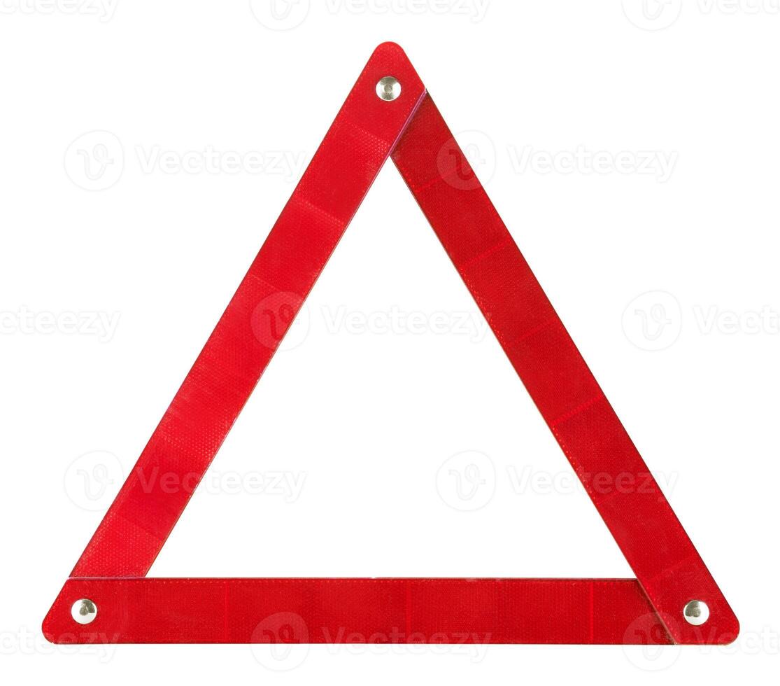 emergency sign on white photo