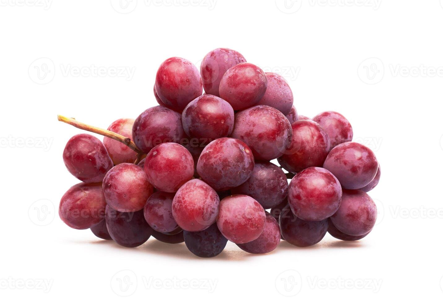 Ripe red grape on a white background photo