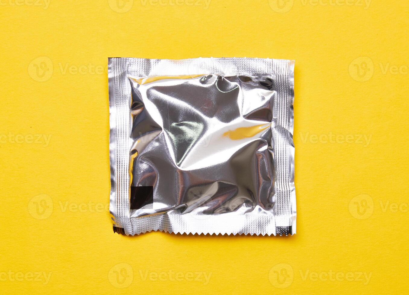 Package on a yellow background photo
