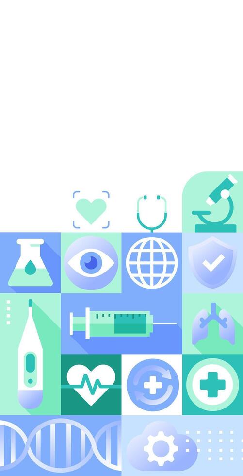 Healthcare and Medical Technology Vertical Background vector