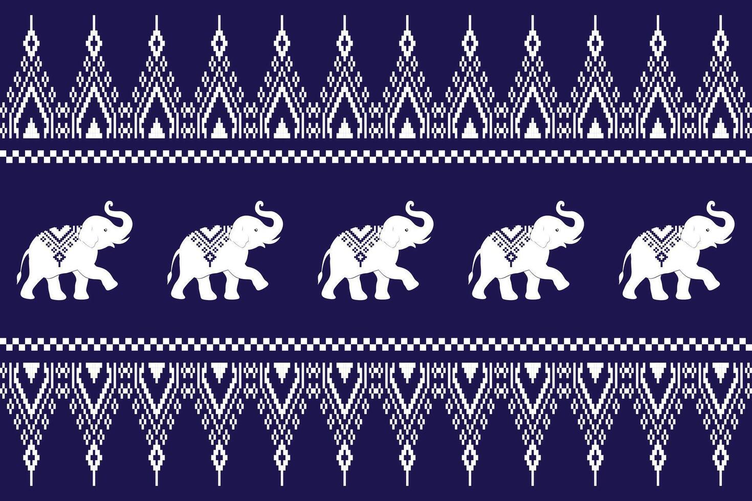 elephant tribal pattern vector