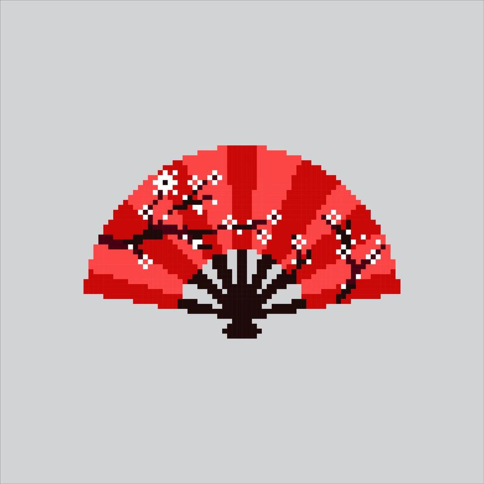 Pixel art illustration Japanese Fan. Pixelated Culture Fan. Japanese Fan Culture Icon pixelated for the pixel art game and icon for website and game. old school retro. vector