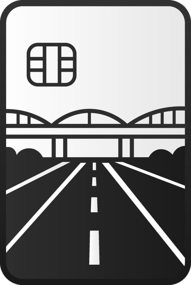Toll Card Logo Highway Pass Payment Icon vector