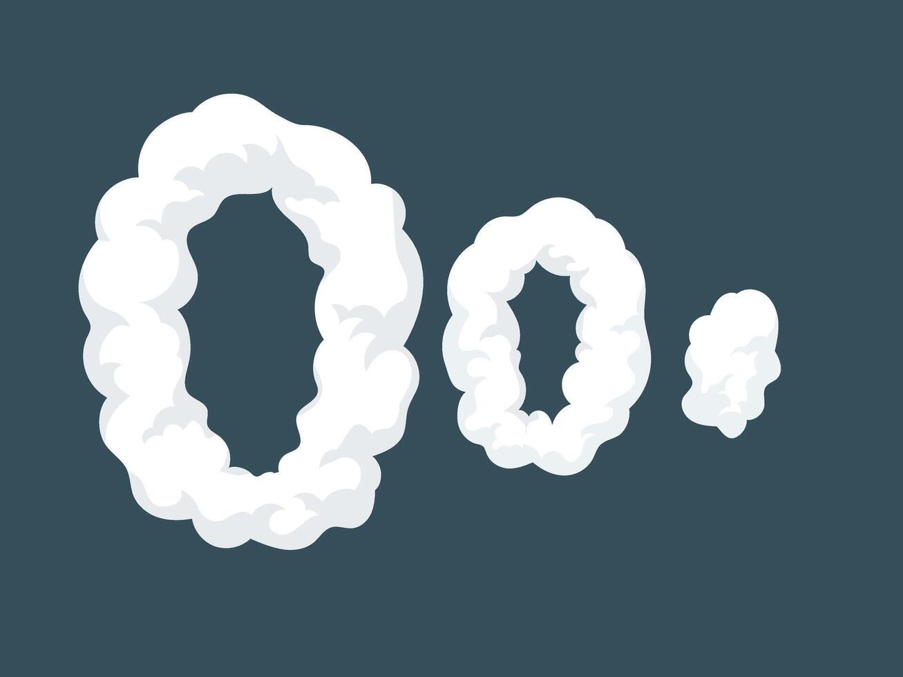 Comic cloud effect, smoke cloud, fog, smog, dust, puff vector