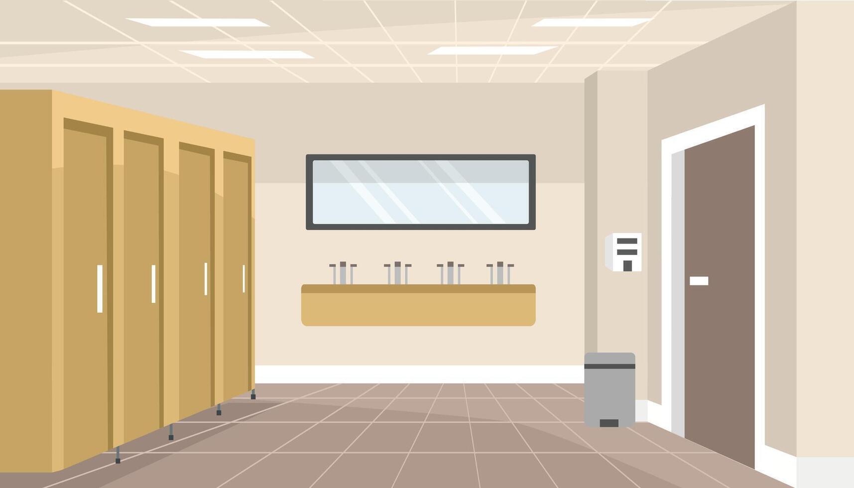 modern bathroom interior with lockers vector