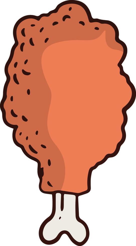 Junk Food in Doodle Style. vector