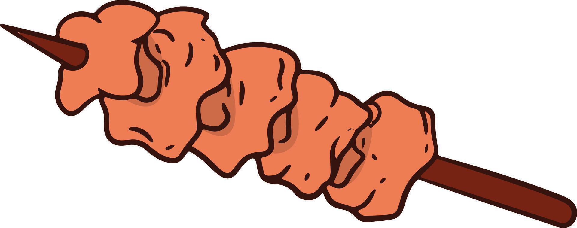 Junk Food with Doodle Style. Isolated on White Background vector