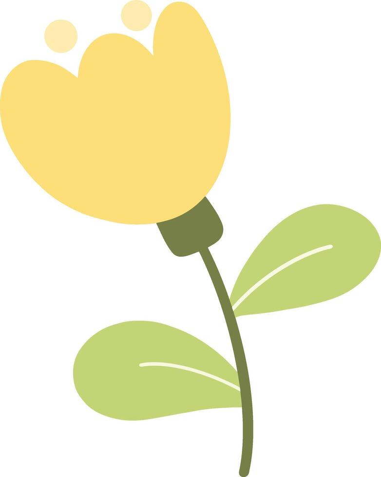Simple yellow tulip flower collage vector