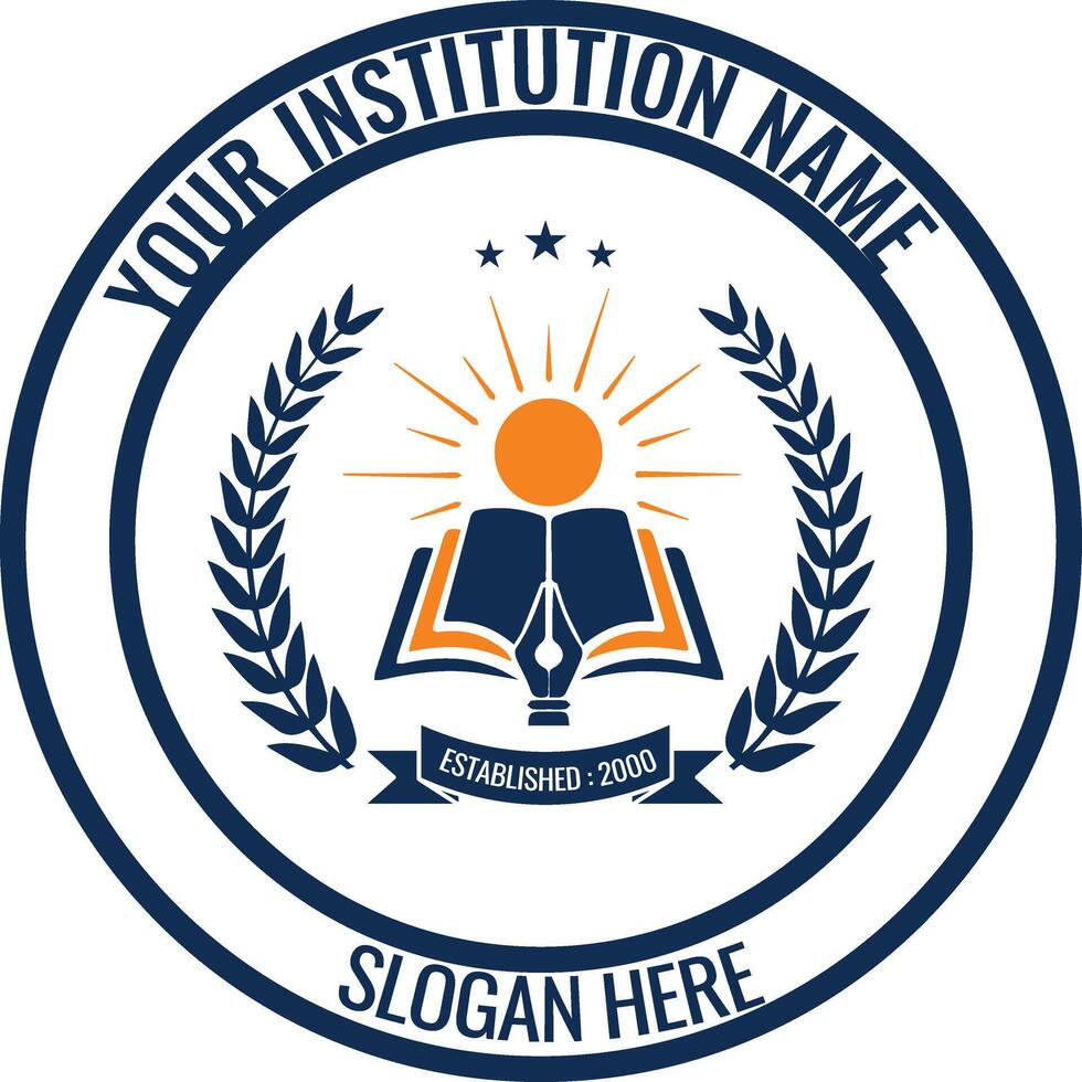 School vintage logo design vector