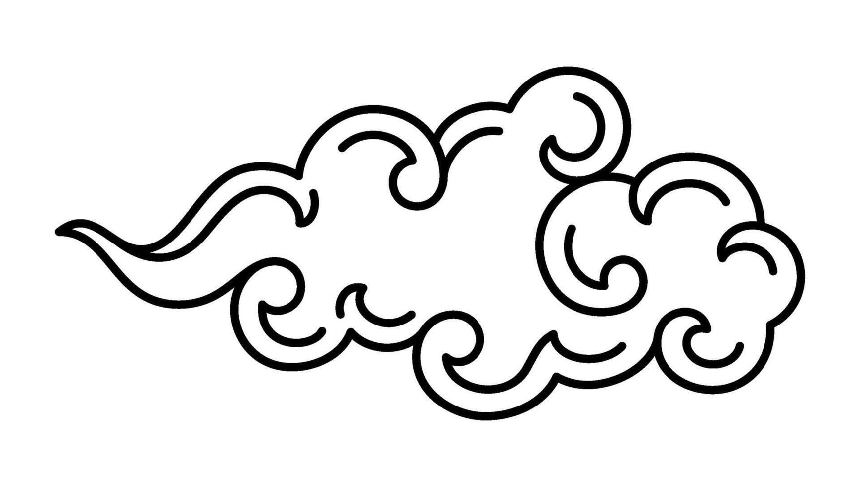 orient cloud traditional icon symbol vector