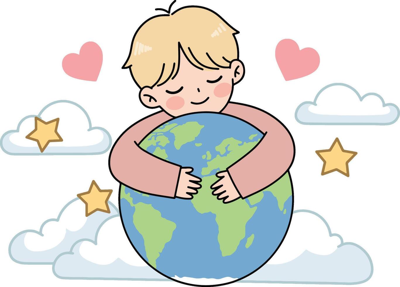 Embracing the Earth A Gentle Hug of the Planet vector