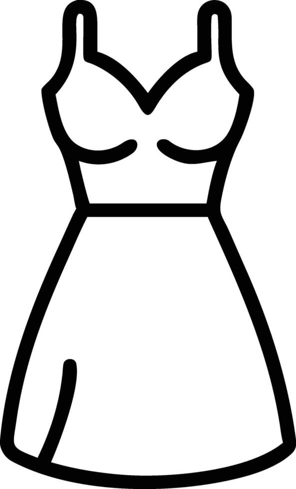 Find the perfect summer dress outline icon for your next design project vector
