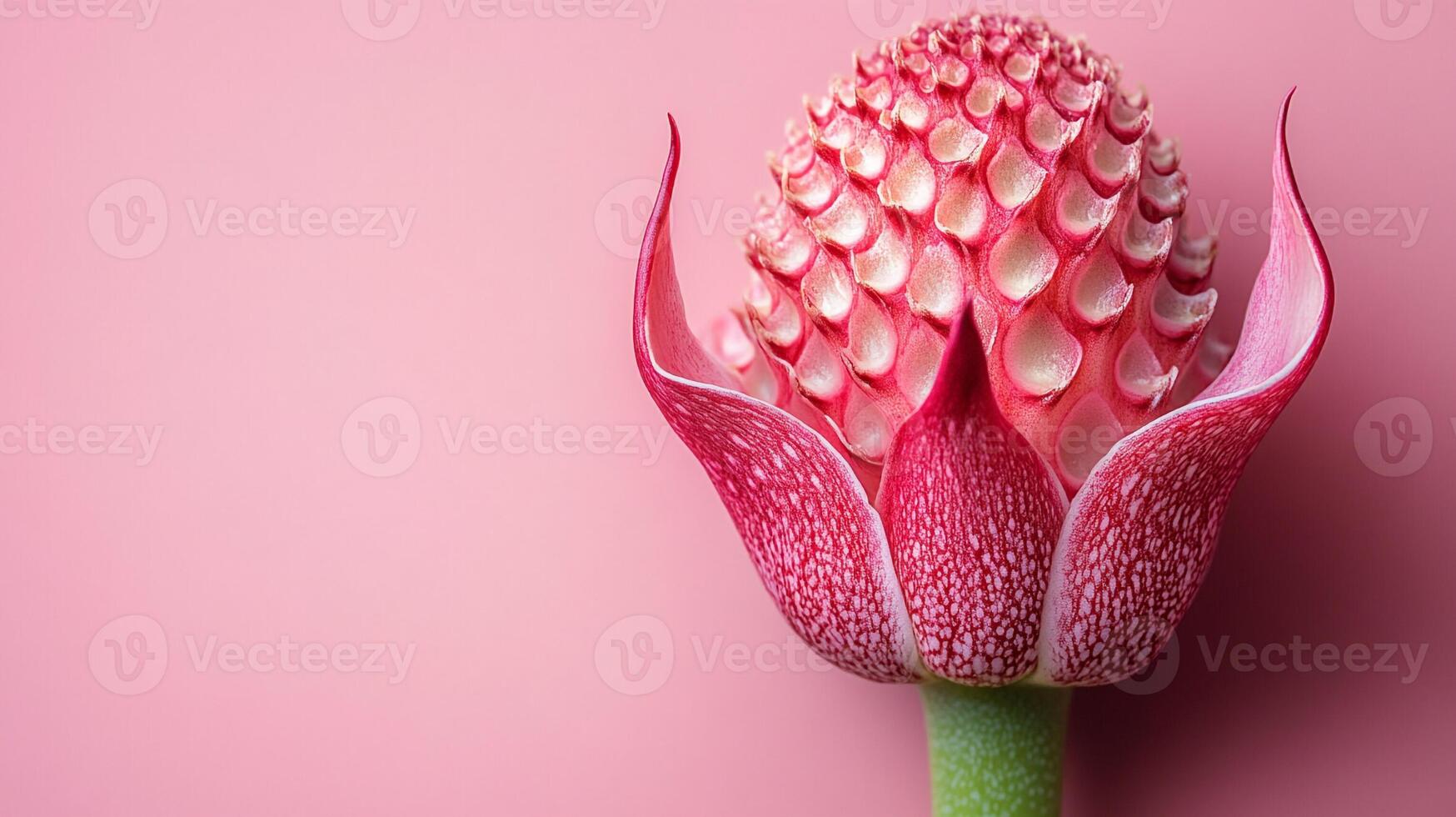 Top view Dragon Arum on a vibrant background, flower setting photo