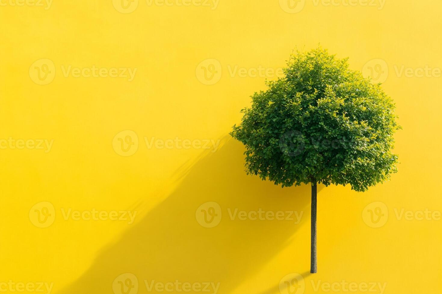 Top view Lime Tree on a vibrant background, plant setting photo