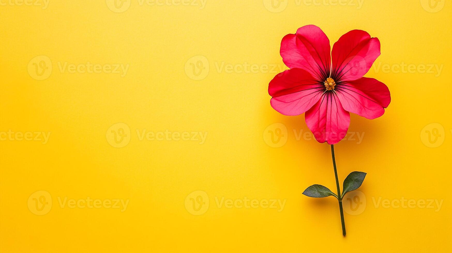 Lobelia cardinalis on a vibrant background, photorealistic top view Lobelia cardinalis flower photo