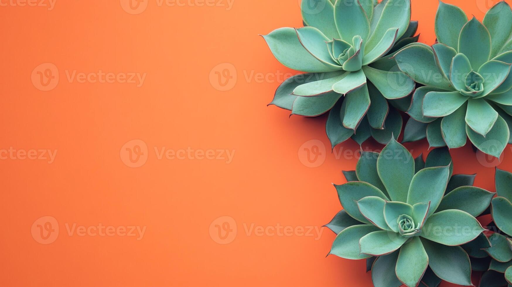 Top view photorealistic Pachyphytum, plant set on a vibrant background photo