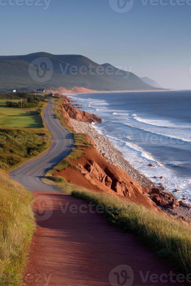 A paved road photo