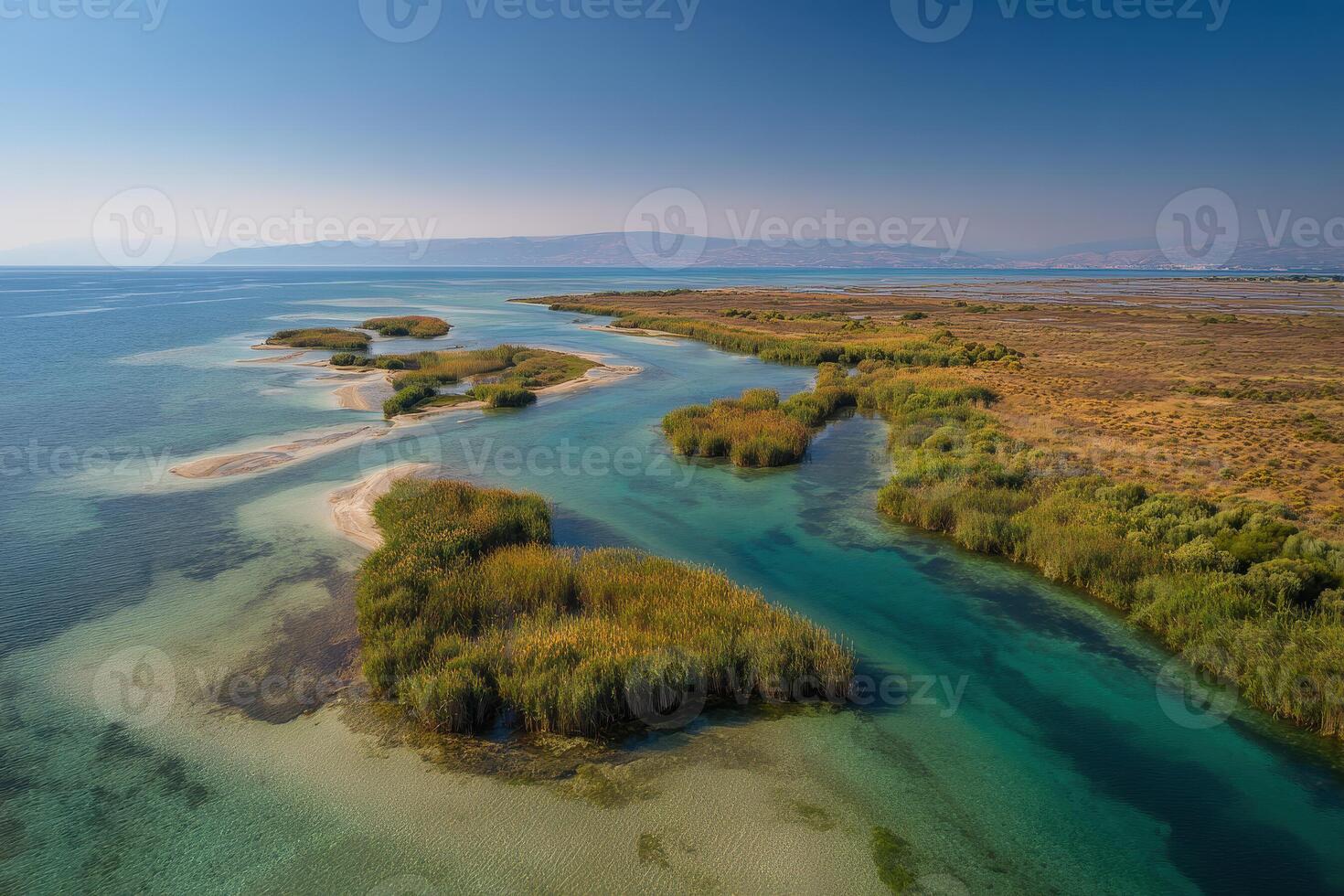 Aerial view of the dead sea, israel photo
