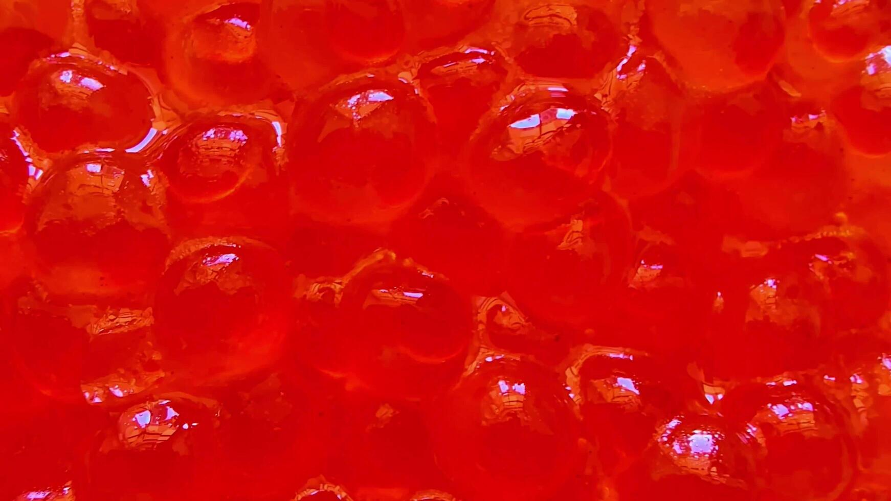 A Vibrant Serving of Salmon Roe Displayed Beautifully on a Plate for Culinary Delight photo