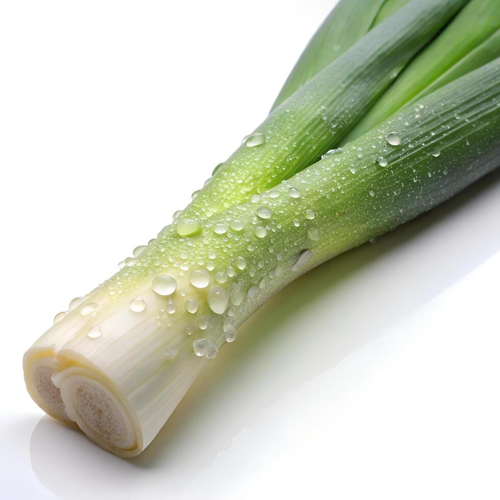 Washed Vegetable Angled Front View Photo on White Background