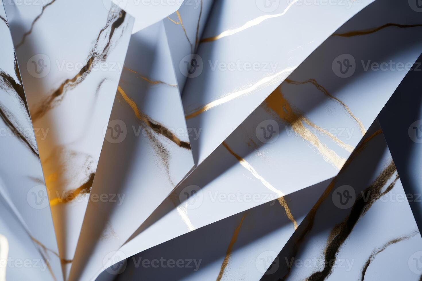 Abstract Marble Design with Golden Veins and Geometric Shapes for Modern Backgrounds and Textures creating a Luxurious Ambiance photo
