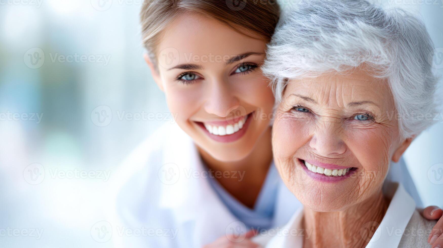 Nurse Caring for the Elderly. photo
