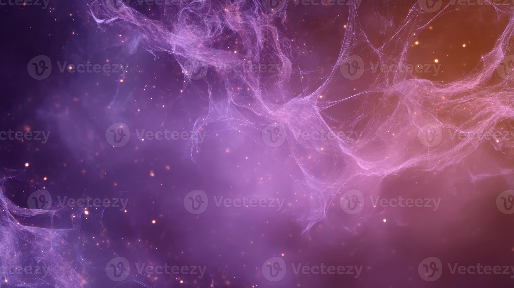 Abstract Halloween Background with Purple Fog and Orange Sparkles photo
