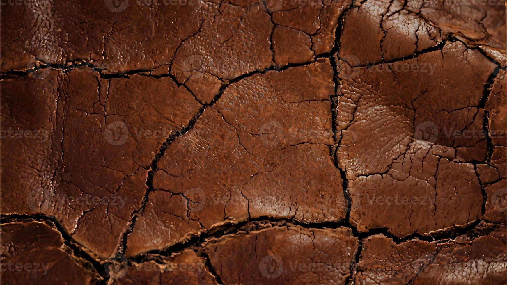 Close-up texture of cracked dark brown leather, showing detailed wrinkles and crevices, suitable as a background for design projects photo