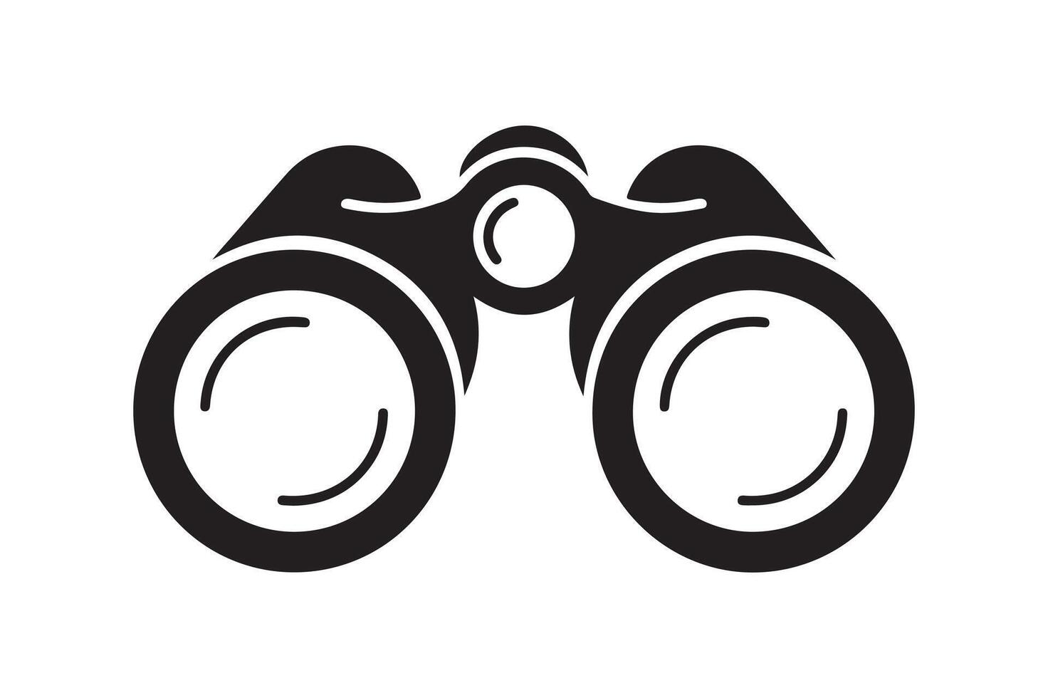 Binoculars Silhouette Illustration for Exploration Discovery and Adventure Graphics for Outdoors Enthusiasts and Travel Planning vector
