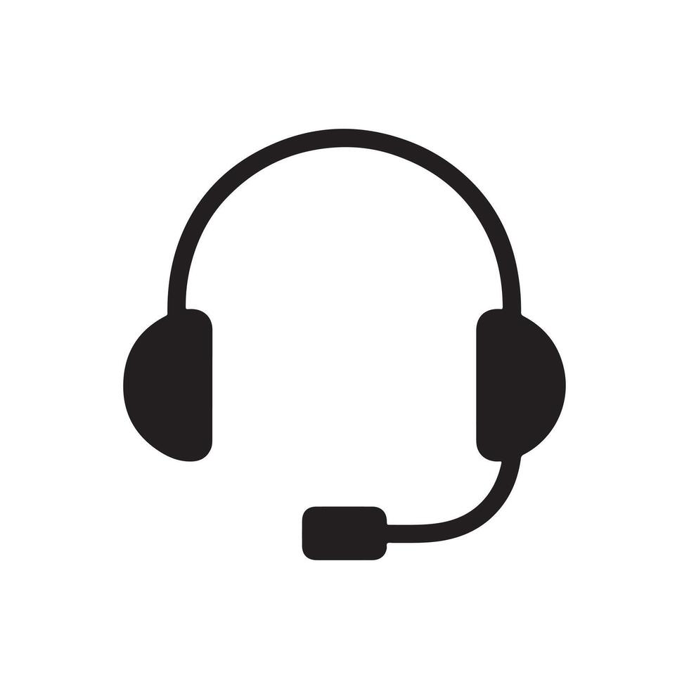 Customer service headset icon illustration for communication and online support needs in business and technology fields vector
