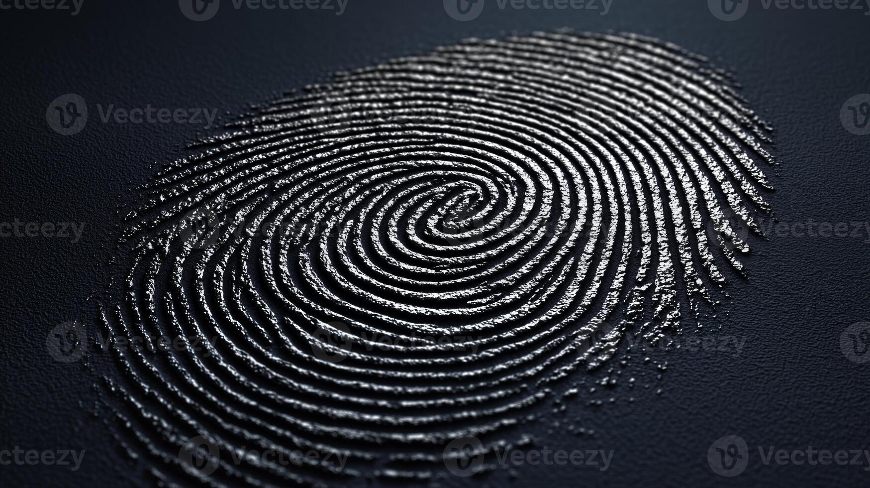 Focusing on a detailed fingerprint pattern, this visual illustrates the intricacies of biometric technology used for identity verification and security applications. photo