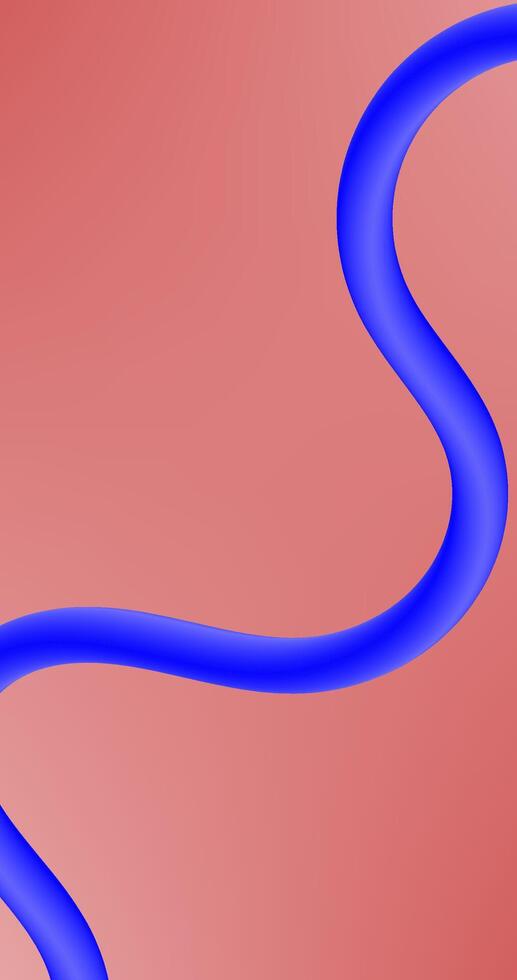 Gradient Blue Purple liquid wavy pipe on Abstract pink red Gradient Background illustration vector