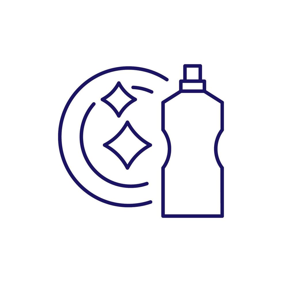 Plate Wash Minimalistic Thin Line Icon for Web and Graphic Design, Apps, Banners, Social Network and Cards vector