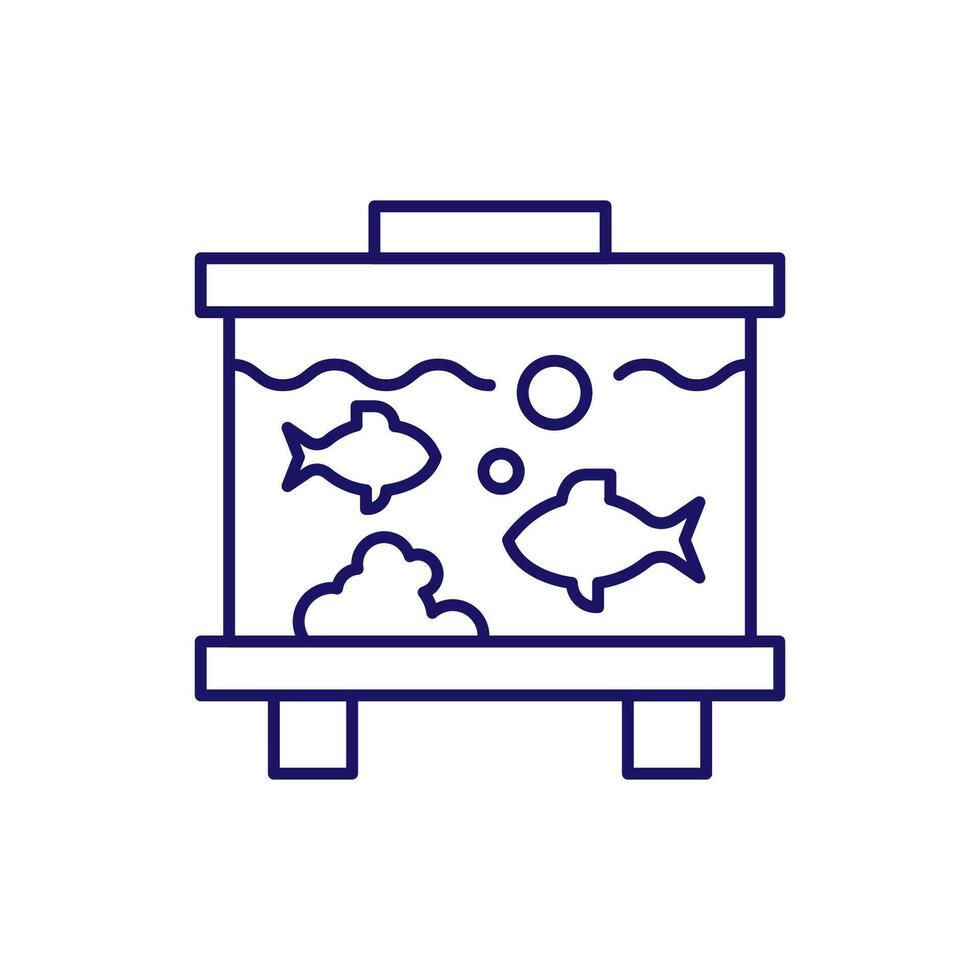 Aquarium Outline Symbol for Graphic and Web Design, Apps, Adverts, Various Cards vector