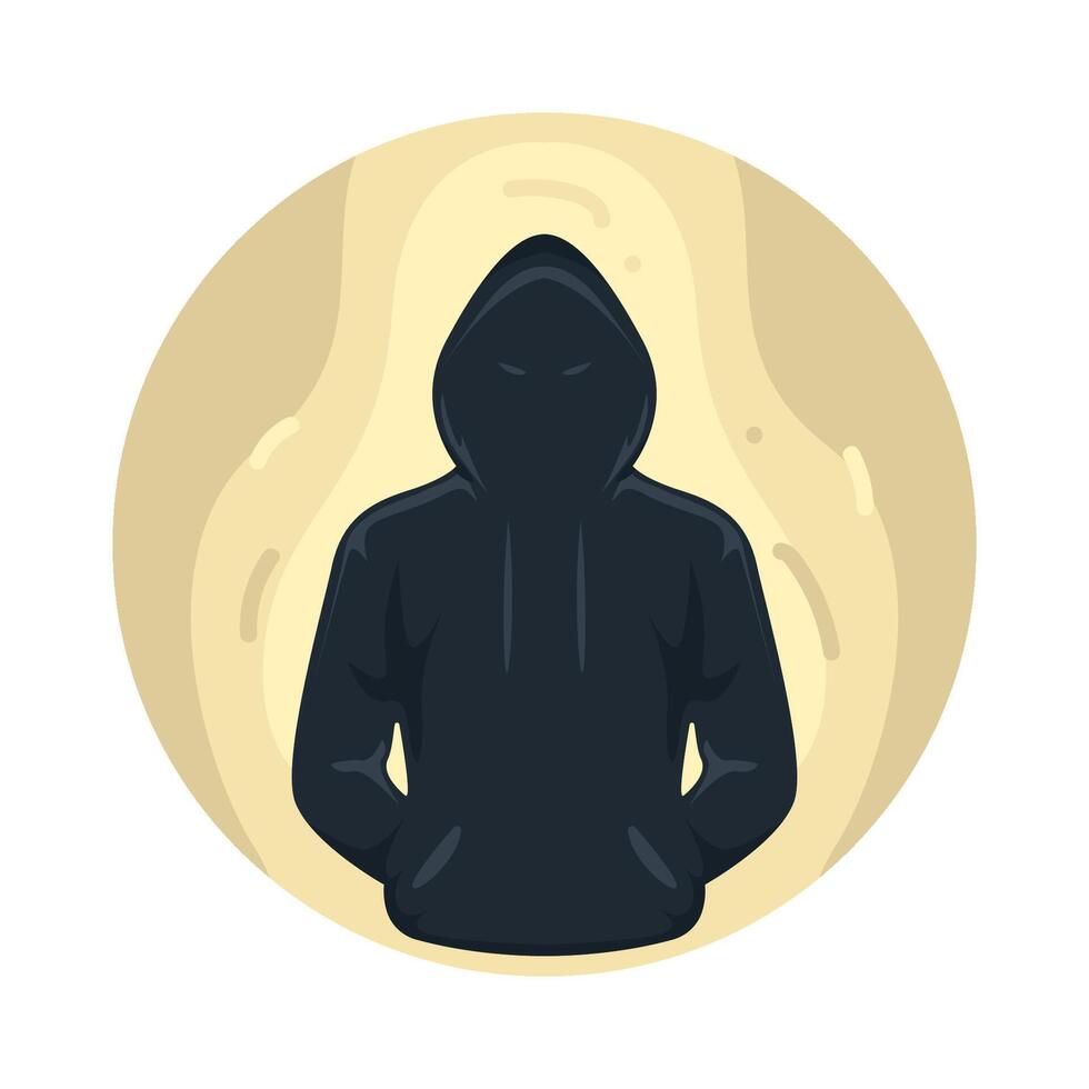 Illustration of Person in Hoodie vector