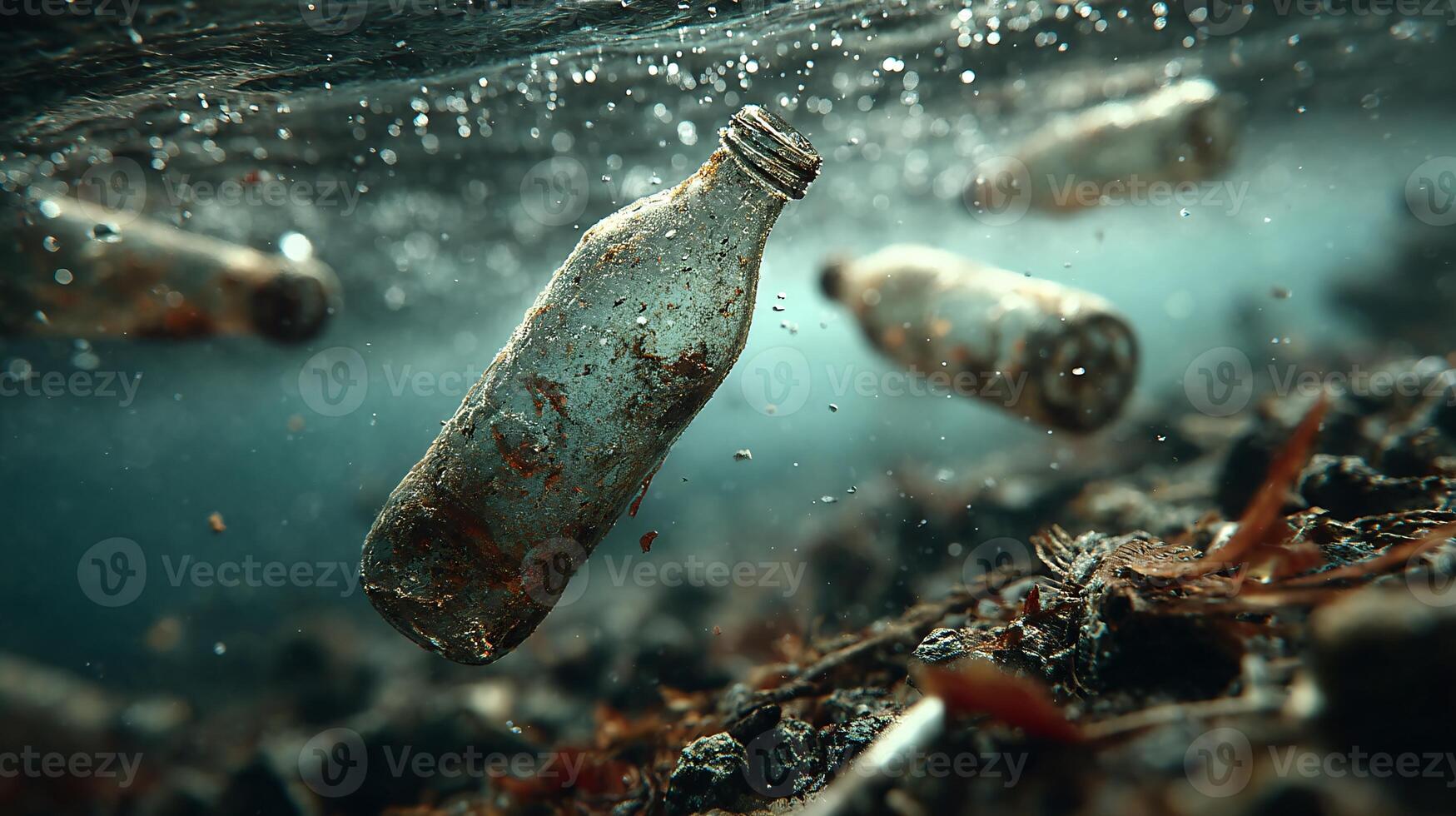 Vibrant Marine Environment Suffers Underneath Layers of Plastic Debris photo