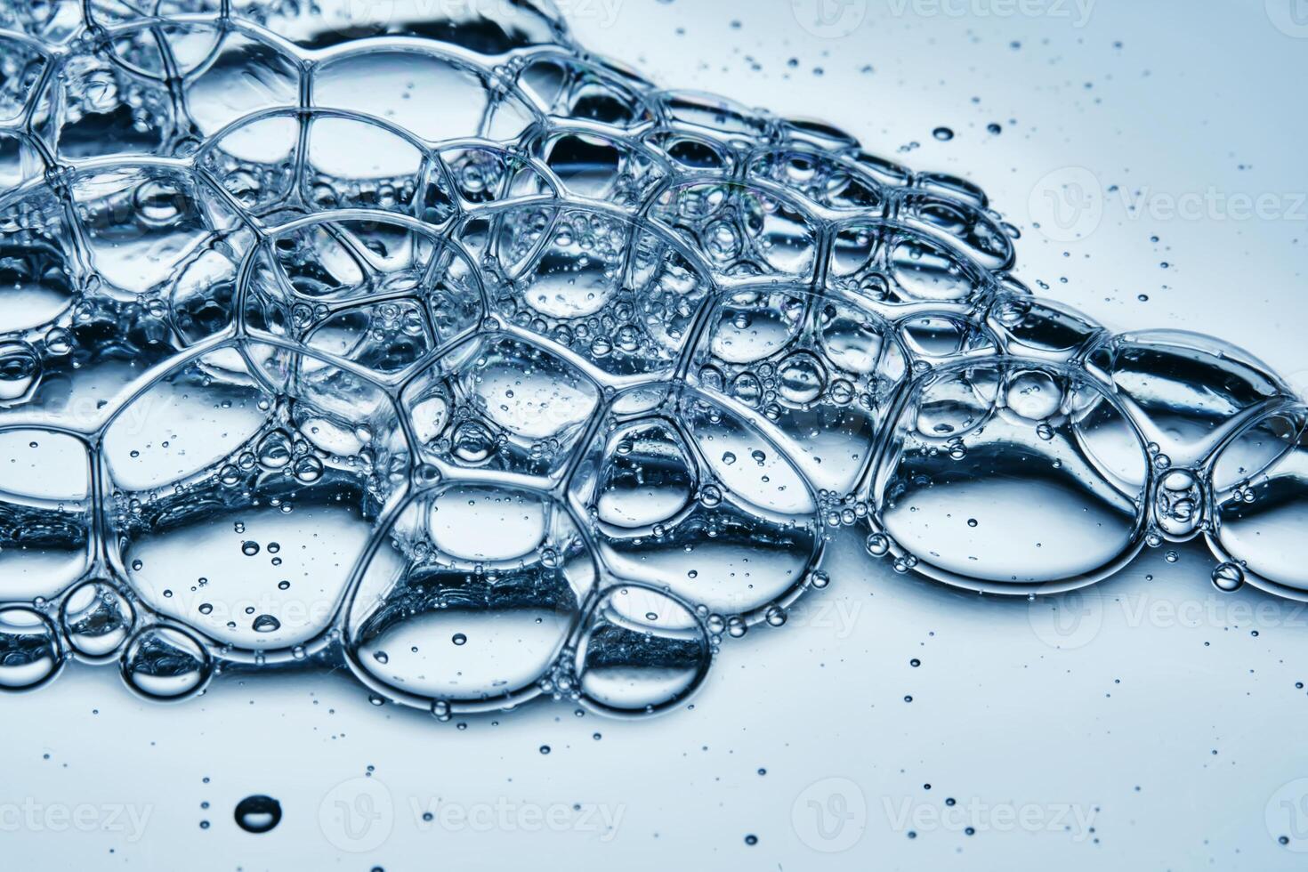 Beautiful bubbly texture of gel cosmetics. photo