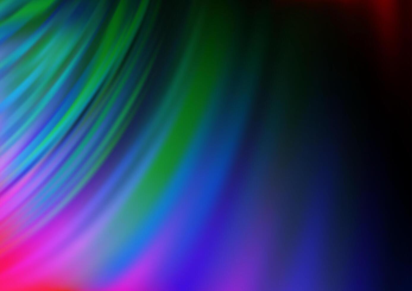 Dark Multicolor, Rainbow template with lines, ovals. vector